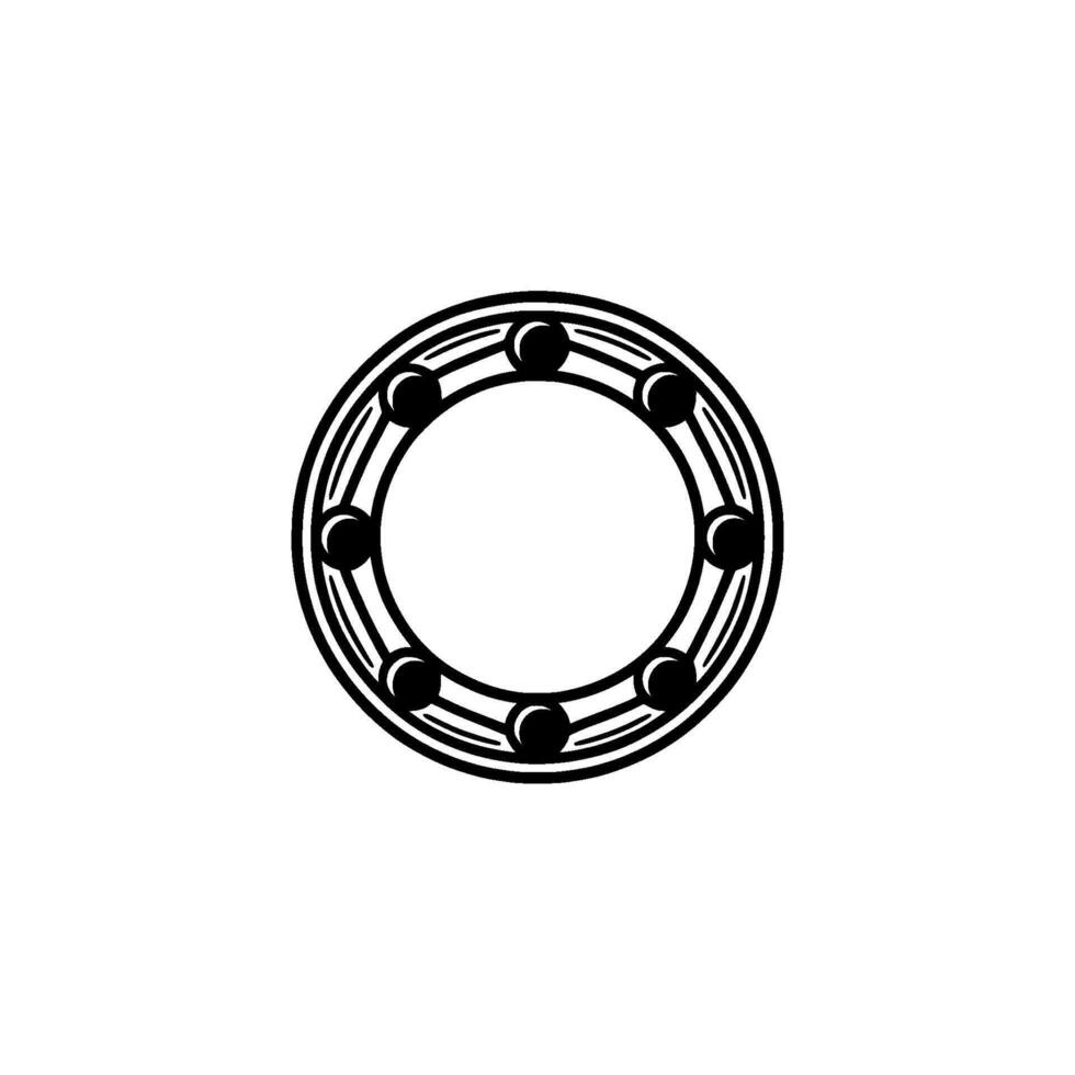 Minimalist Bearing , Circular Precision, Modern vector