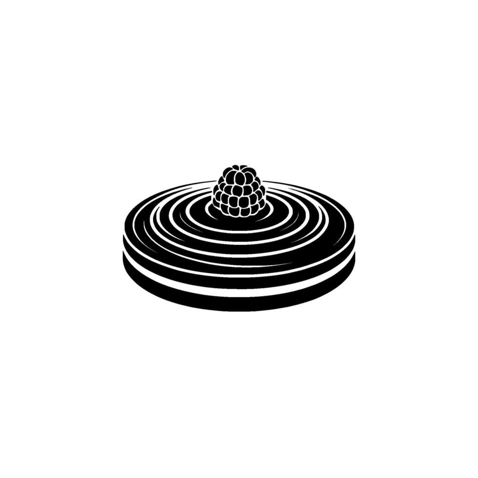 Minimalist Raspberry Tart - Elegant Dessert Illustration vector