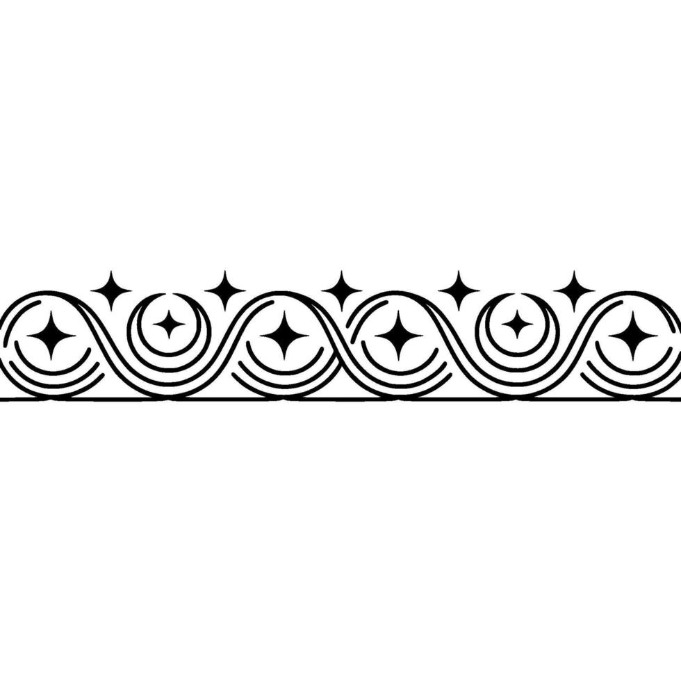 Elegant Swirl Border, Sparkling Ornamentation vector
