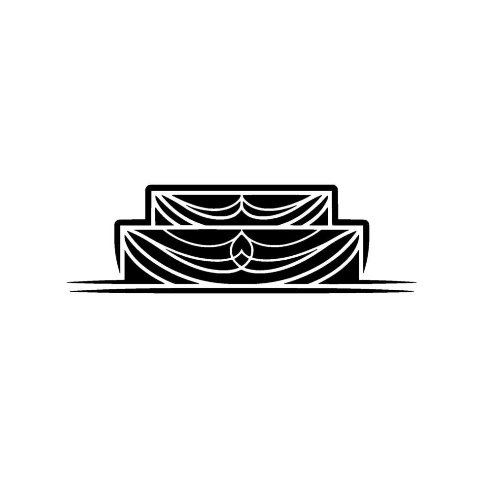 Art Deco Stage Silhouette, Elegant vector