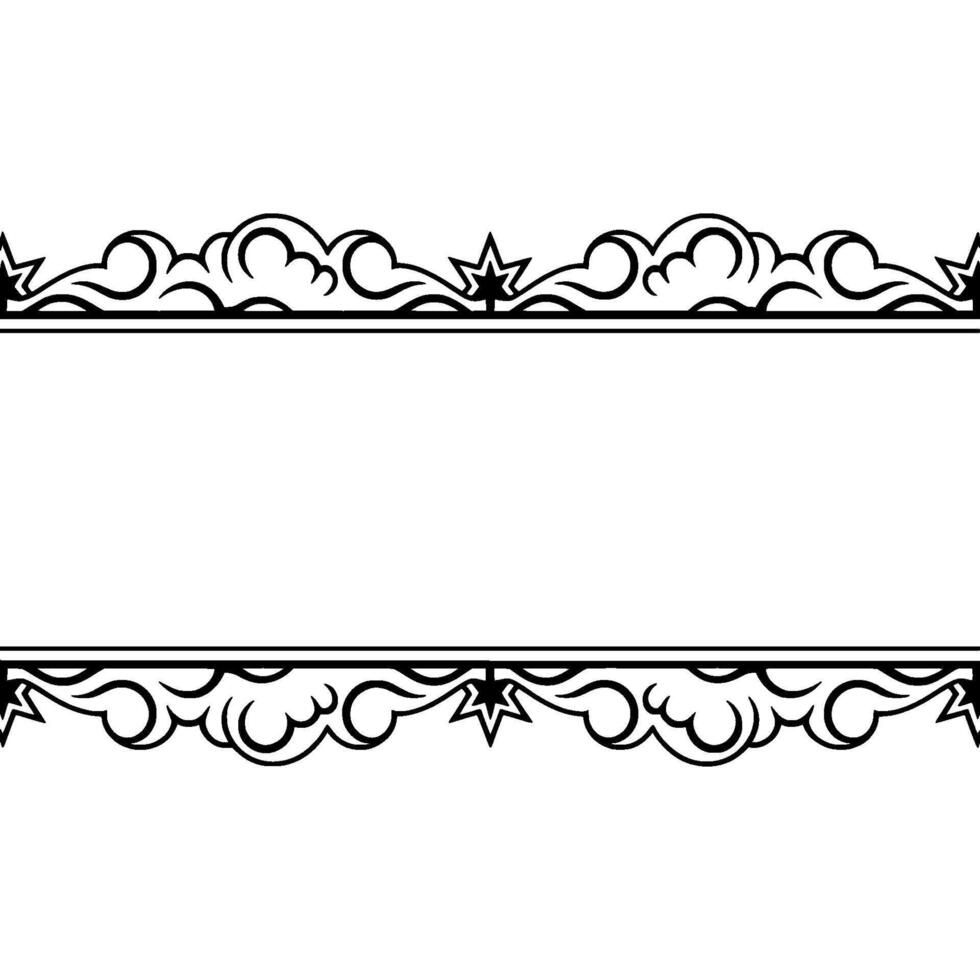 Elegant Black Ornamental Border, Minimalist, Ornamentation vector