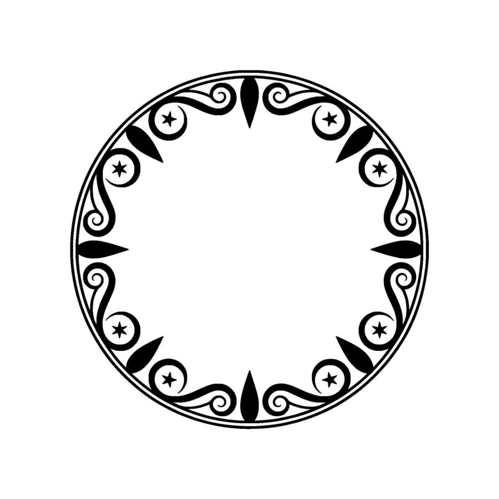 Elegant Circular Ornament Border, Vintage Style vector