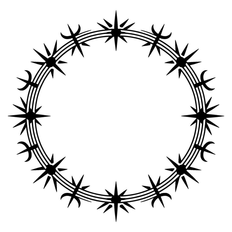 Stylized Tribal Border, Dark Geometric vector