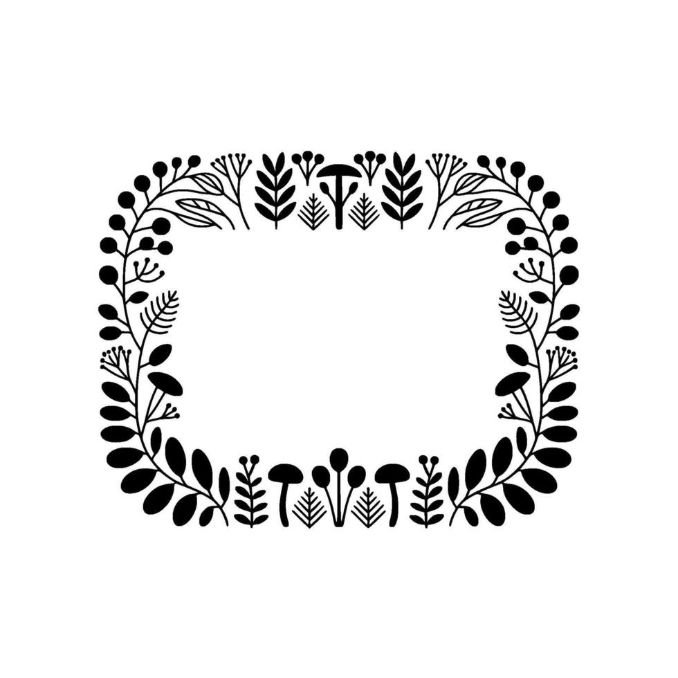 Botanical Frame, Minimalist , Rustic Elegance vector