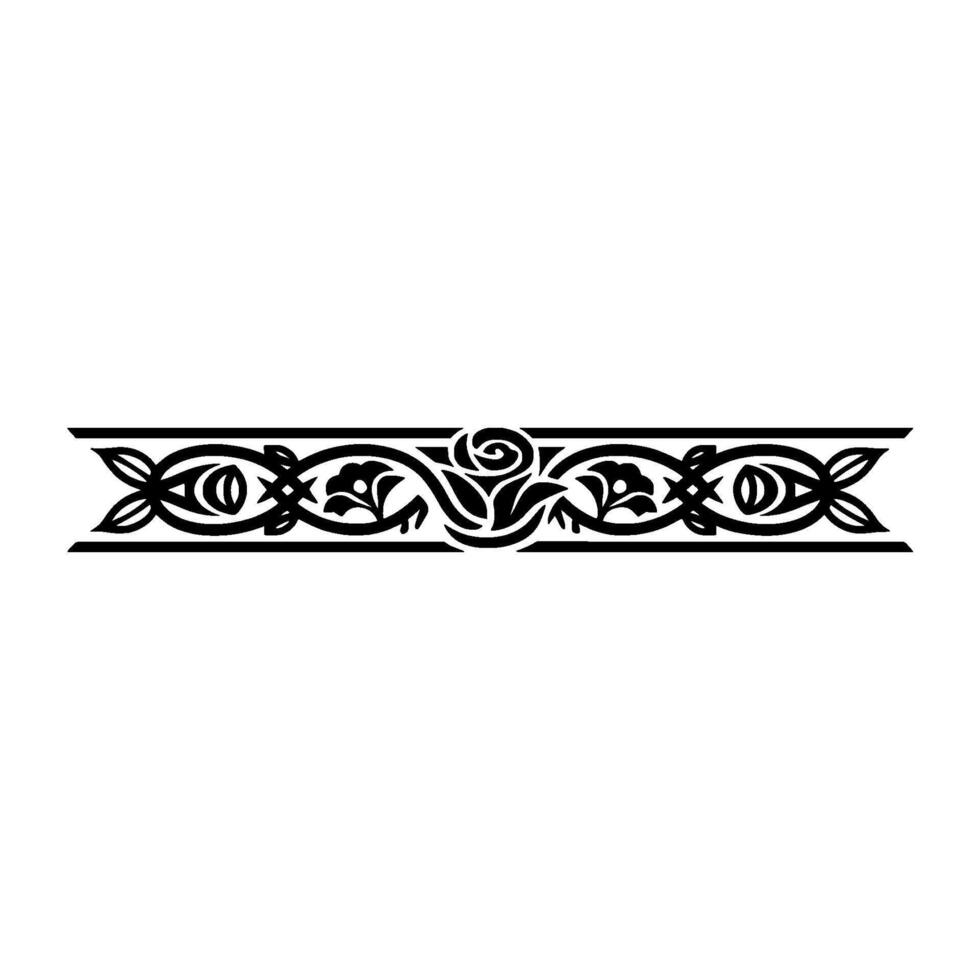 Intricate Floral Border, Vintage , Elegant Ornamentation, Scroll vector