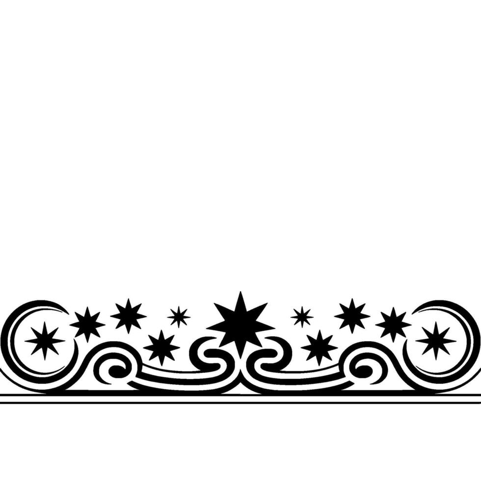 Elegant Starburst Border, Vintage Element, Ornament vector