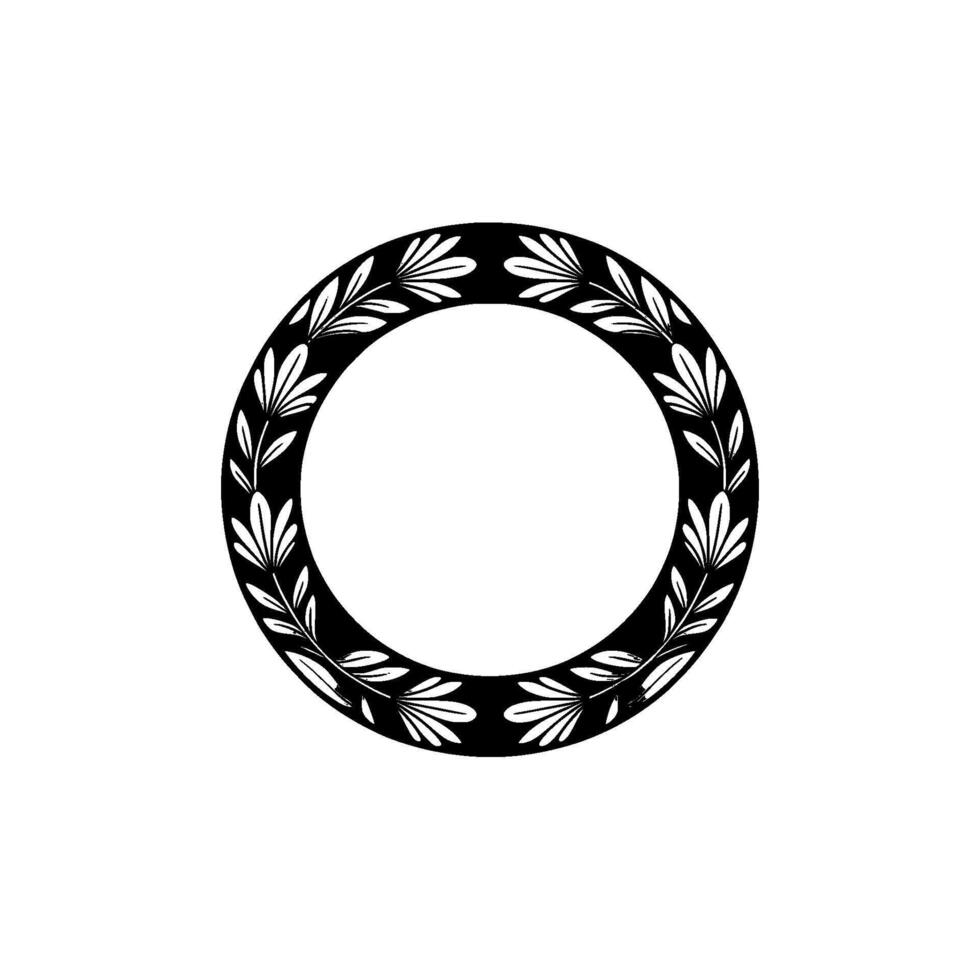 Elegant Laurel Circle, Vintage , Symbolic Ornament vector
