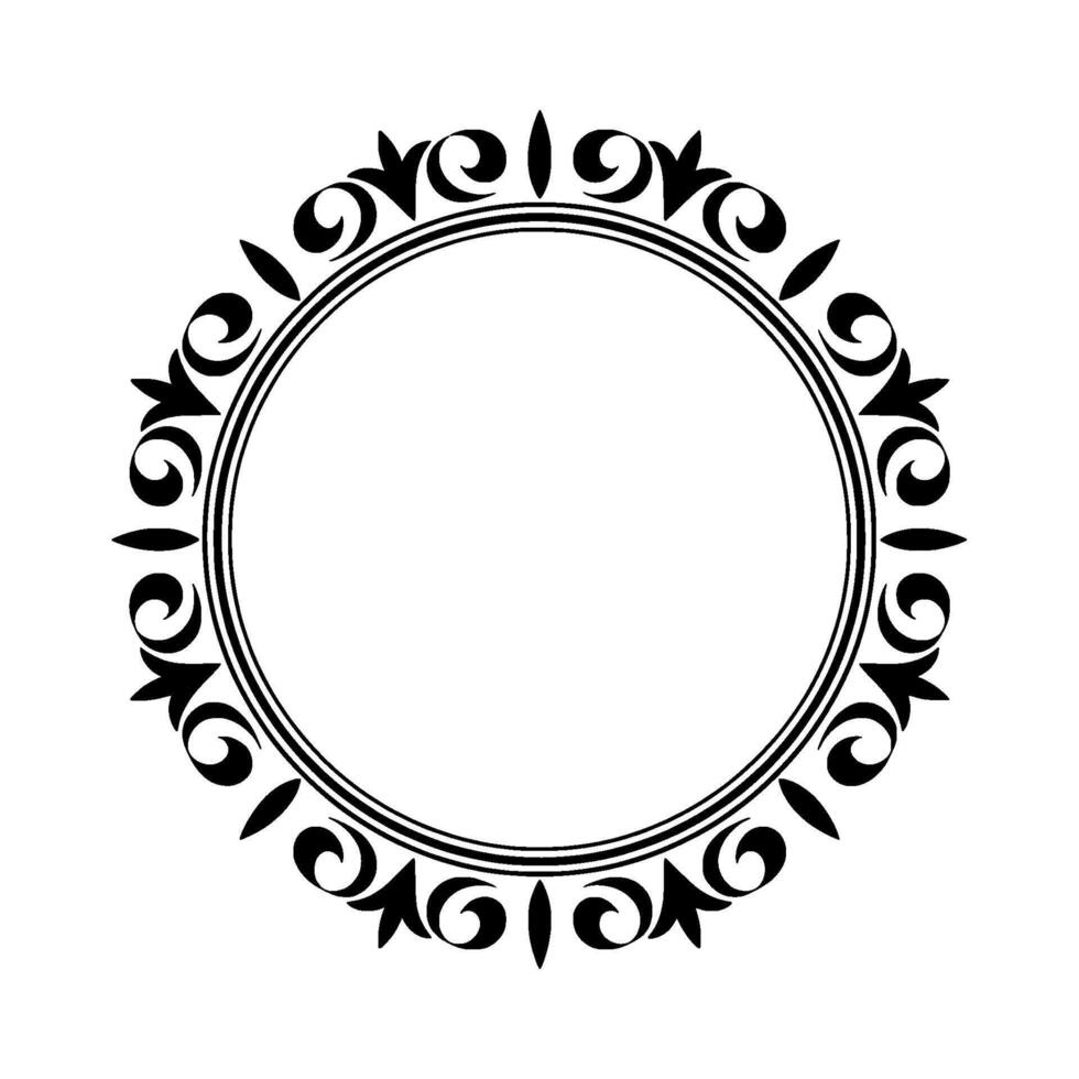 Intricate Circular Ornament, Stylized , Minimalist Background vector