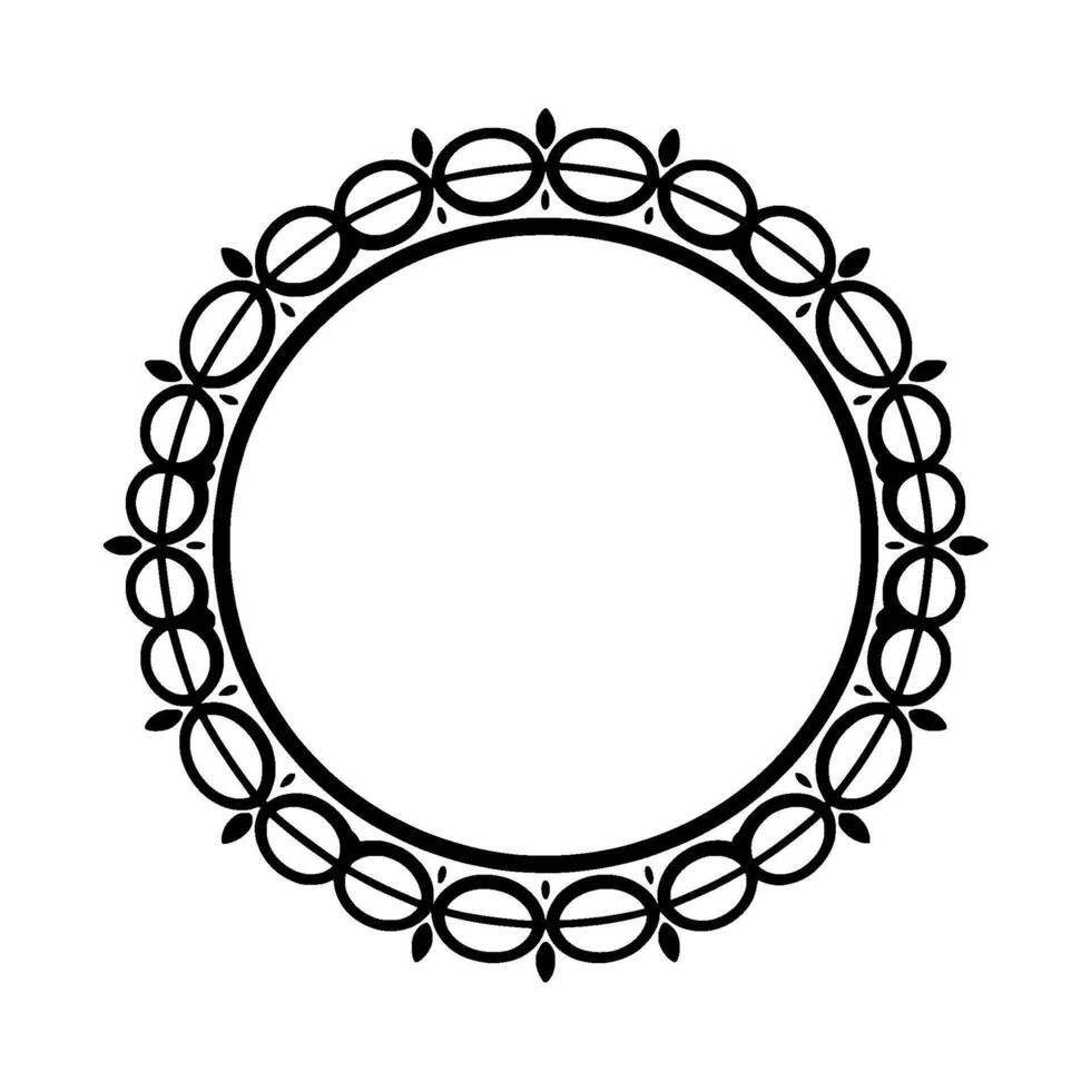 Elegant Circular Ornament Border, Vintage Style, Decorative vector