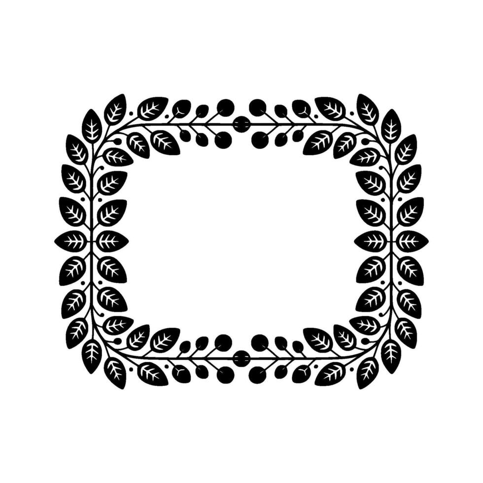 Elegant Botanical Frame, Minimalist - Nature vector