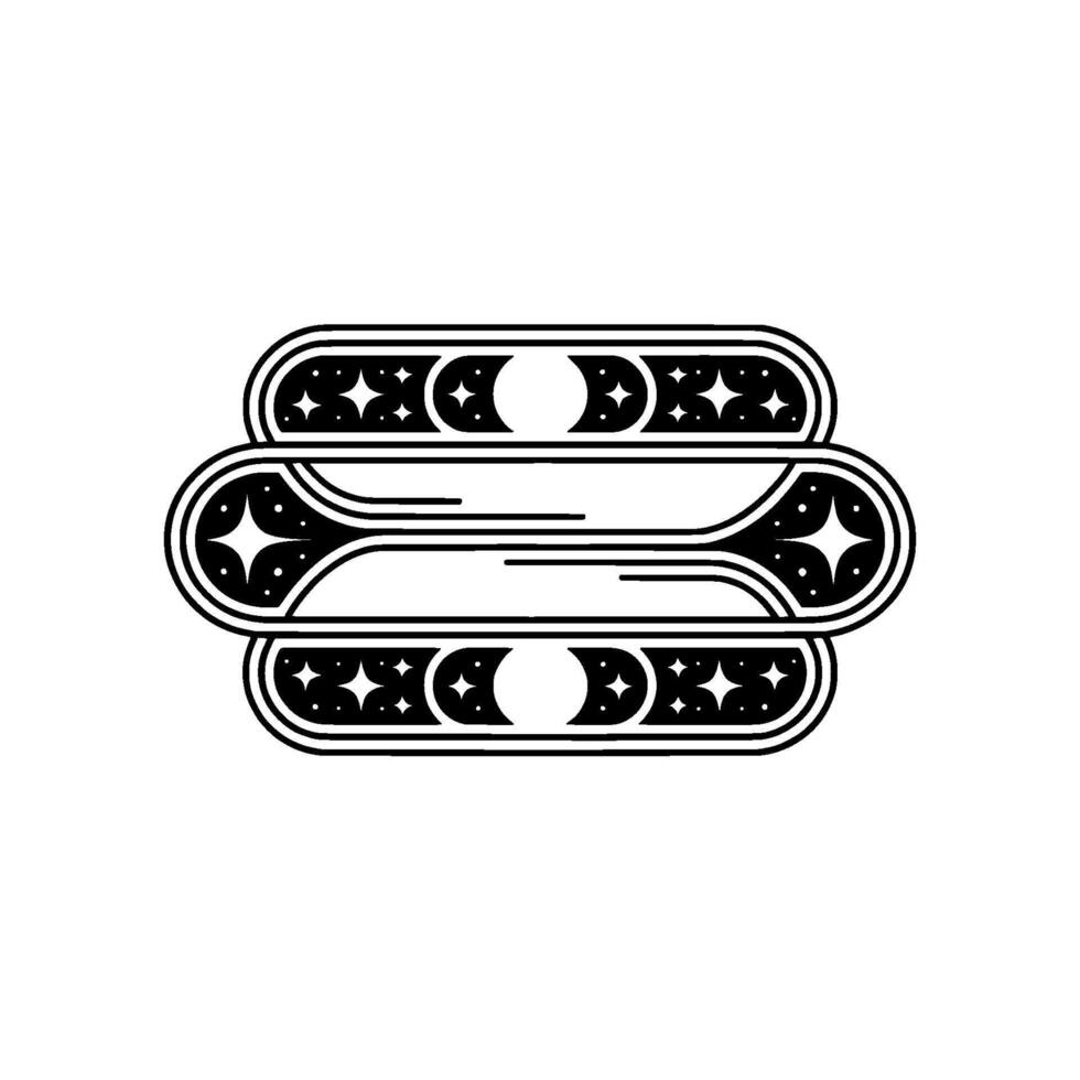 Retro Deco Starburst Emblem - Vintage Element vector