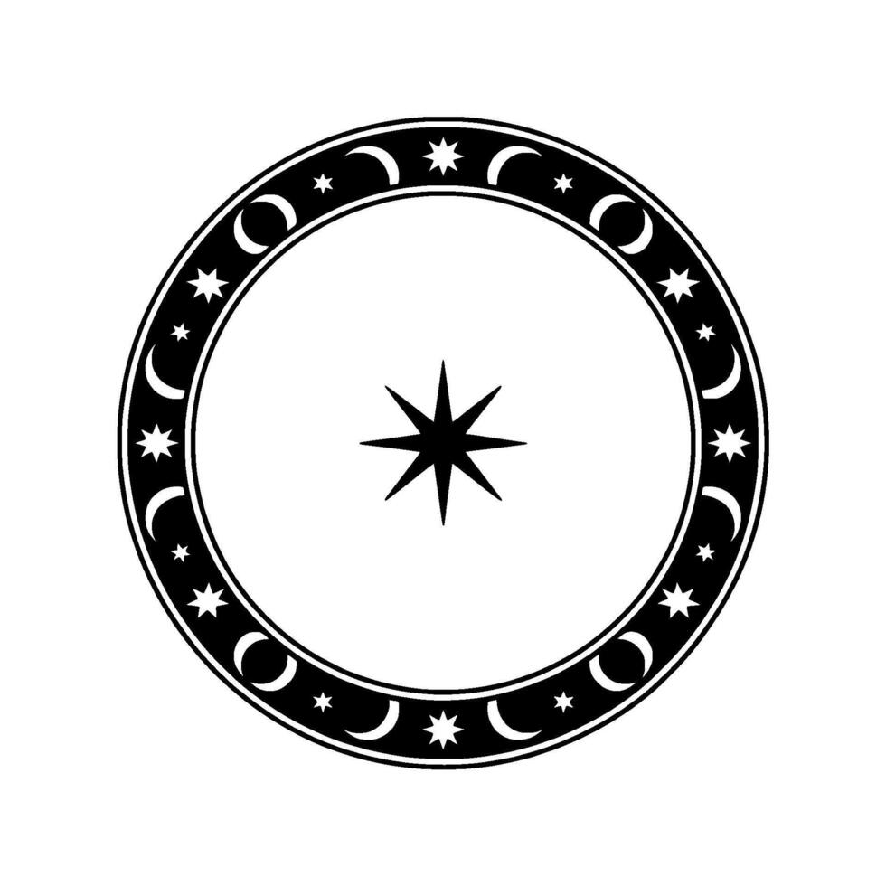 Celestial Portal Lunar Stellar Symbolism vector