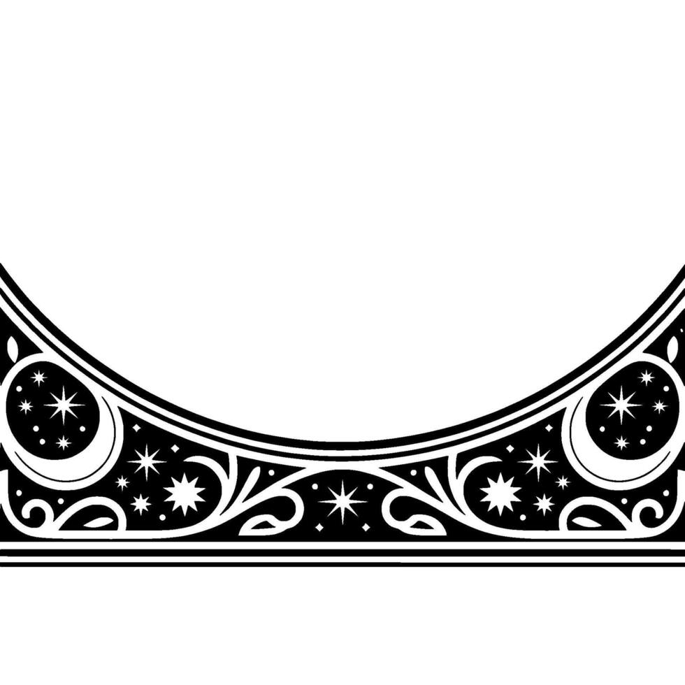 Celestial Ornamentation, Vintage Border vector