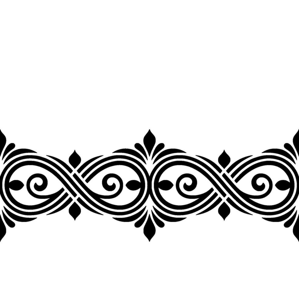Elegant Black Ornamental Border, Vintage, alternate version 3 vector