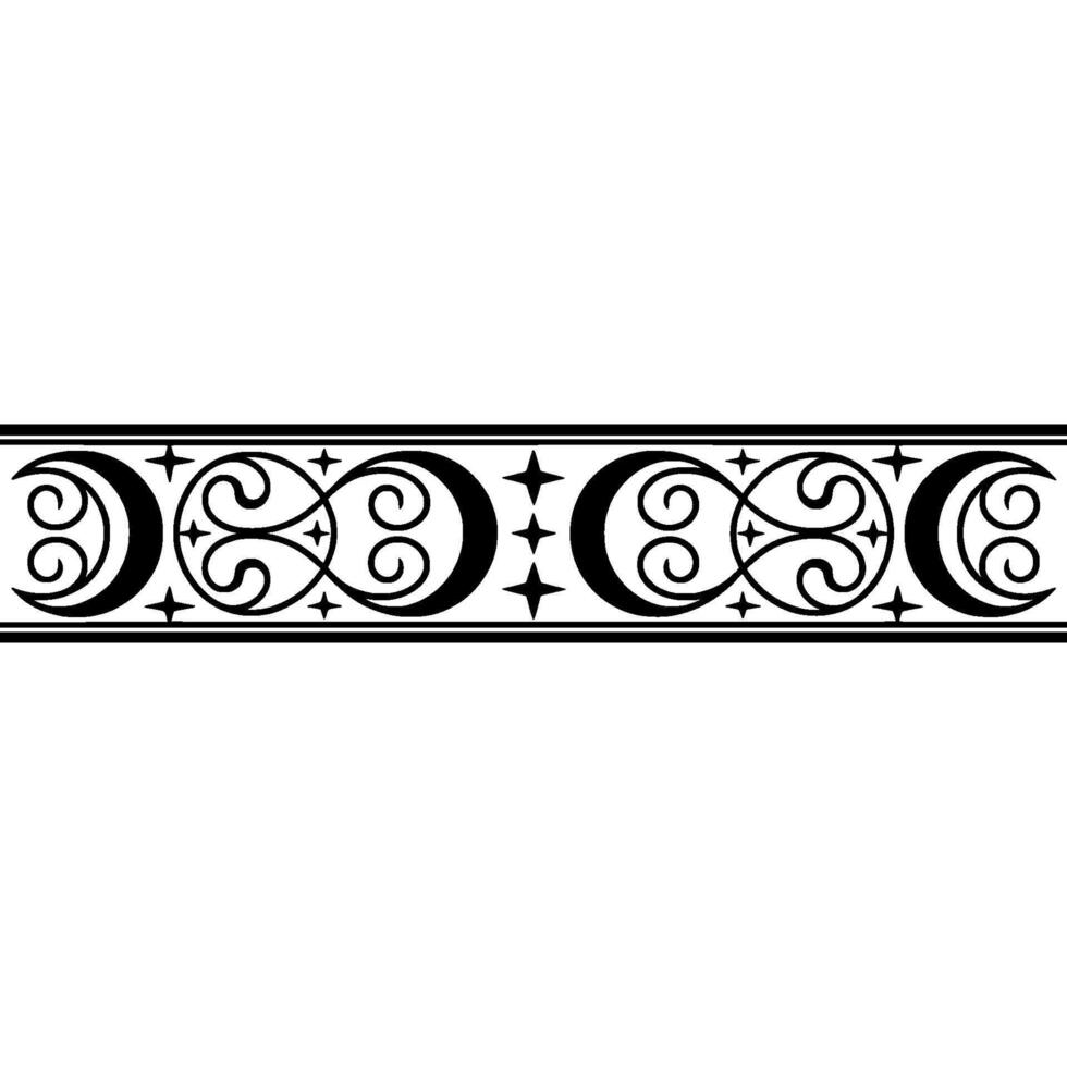 Elegant Black Ornamental Border, Vintage, Designelement vector