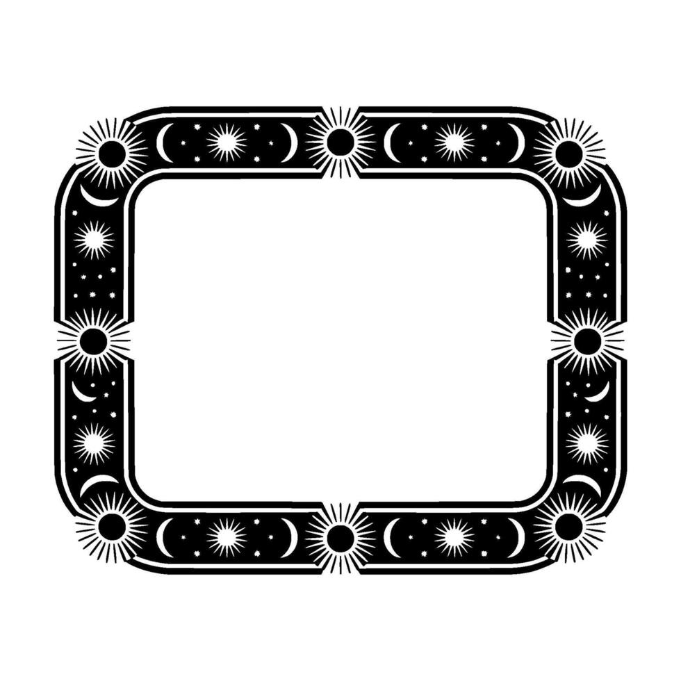 Celestial Frame Lunar Solar Geometry vector