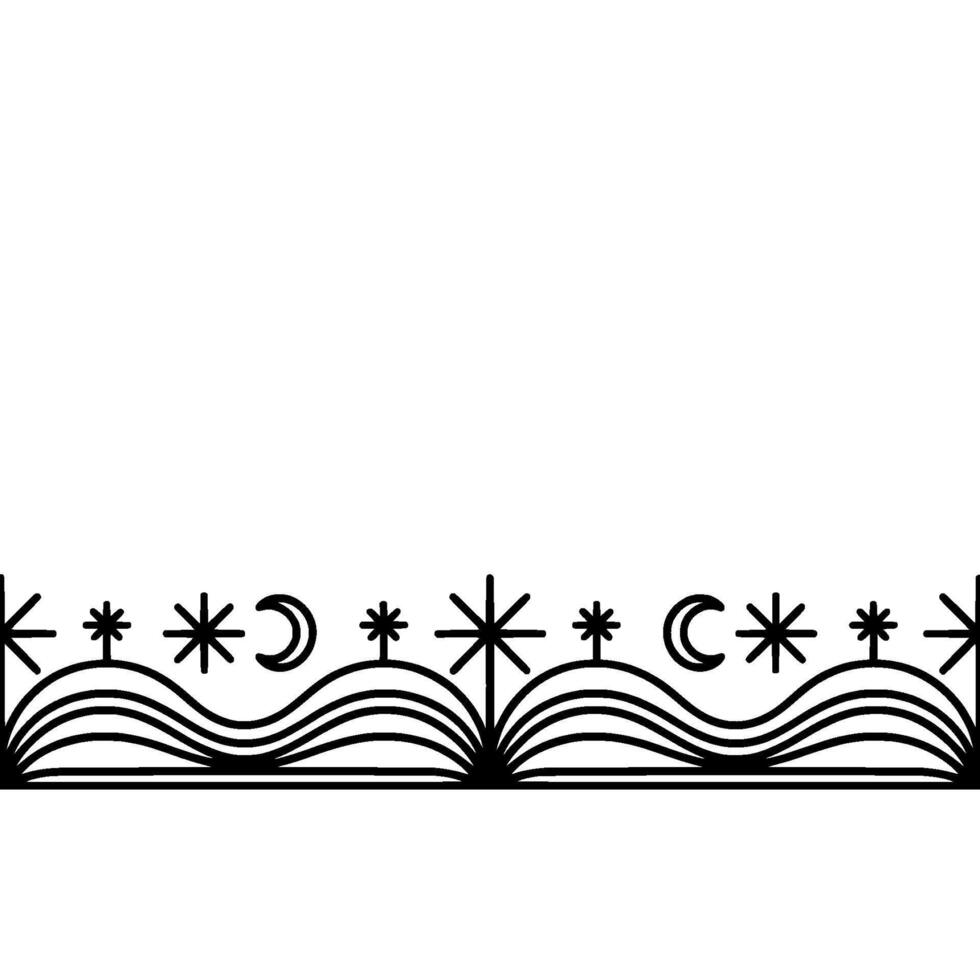 Abstract Wave Pattern, Minimalist Line Art, Serene vector