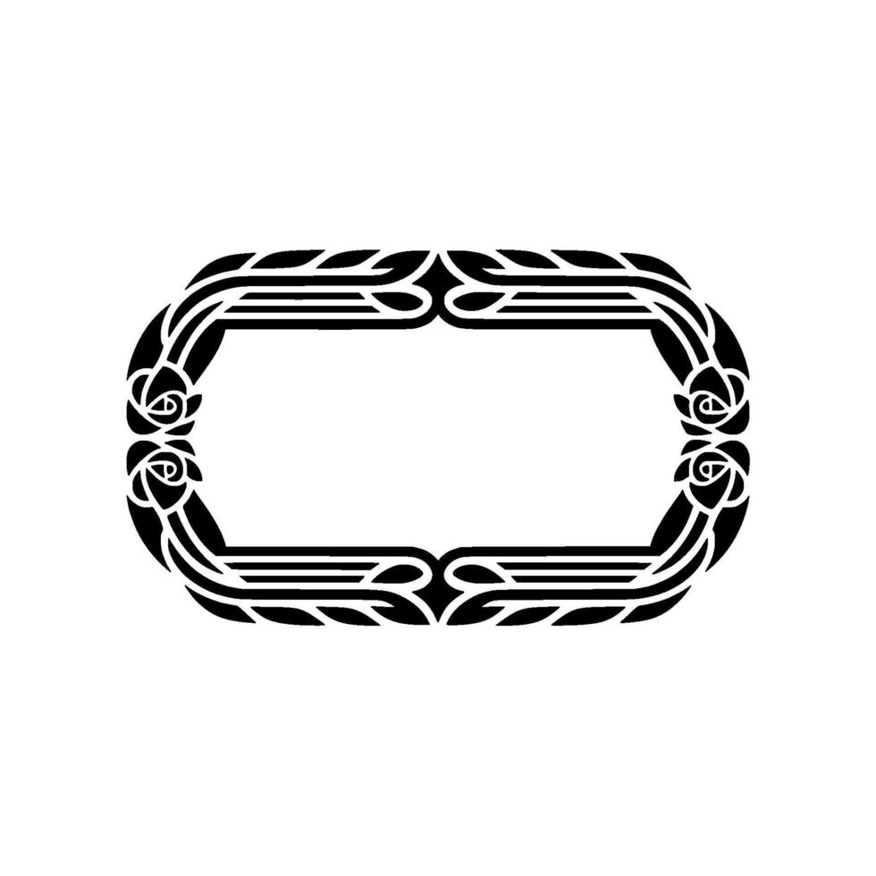 Art Deco Floral Frame, Elegant Vintage - Ornament vector