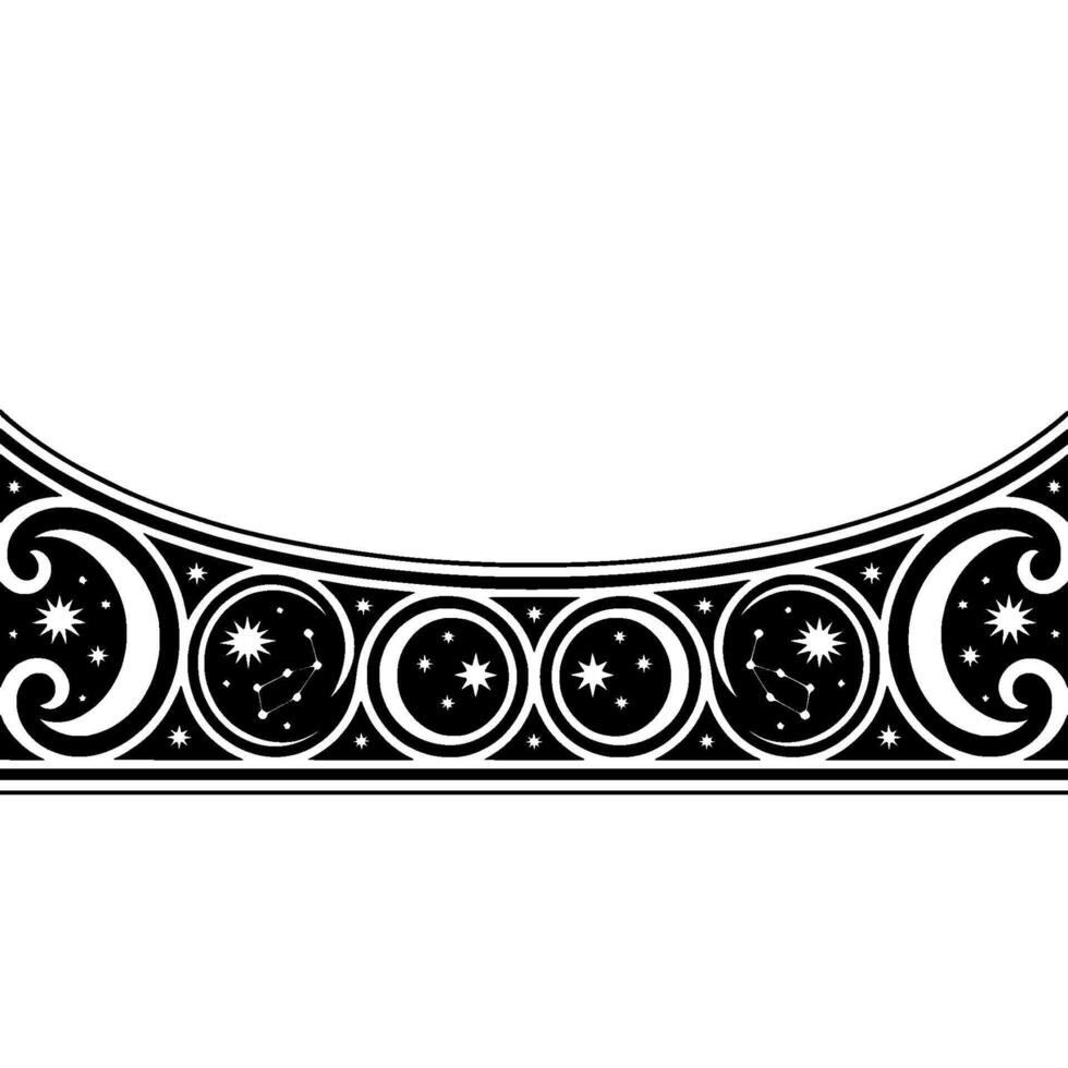 Celestial Archway Vintage Zodiac Constellations vector