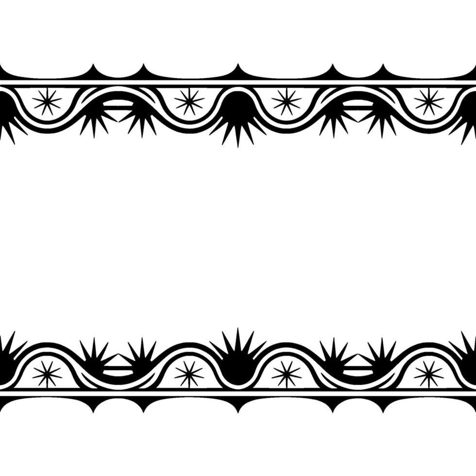 Stylized Wave Border, Minimalist , Textured Pattern vector