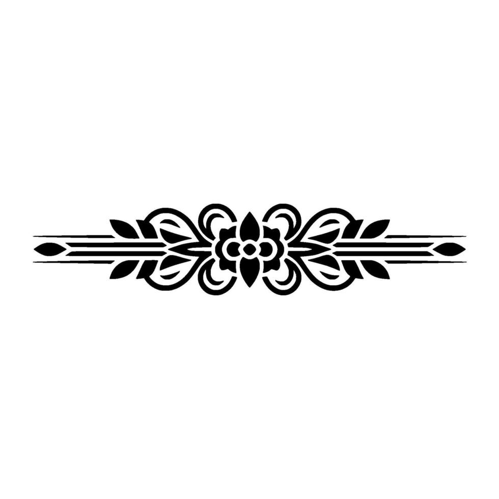 Elegant Floral Border, Vintage Element, alternate version 103 vector
