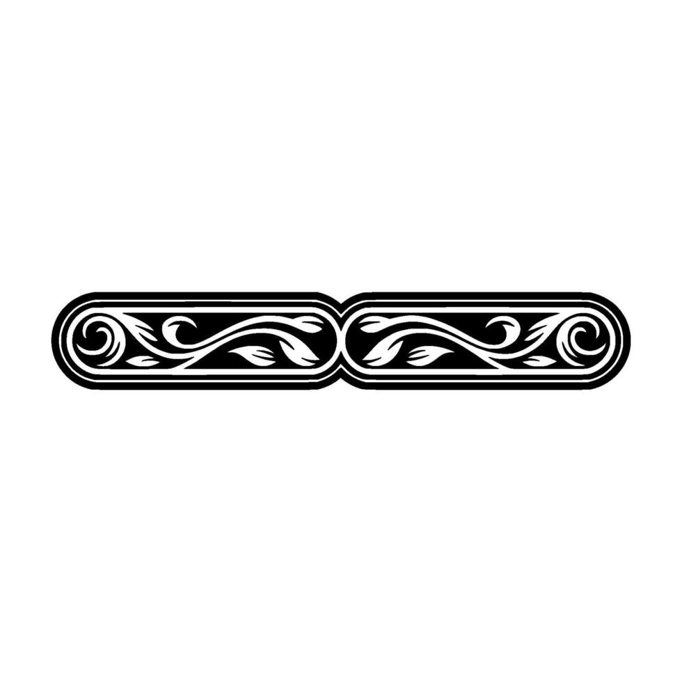 Elegant Vintage Scroll Border, Decorative Element, Ornamental vector