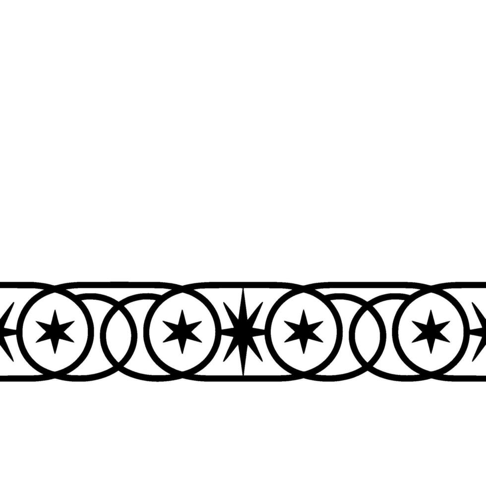 Geometric Star Border, Minimalist vector