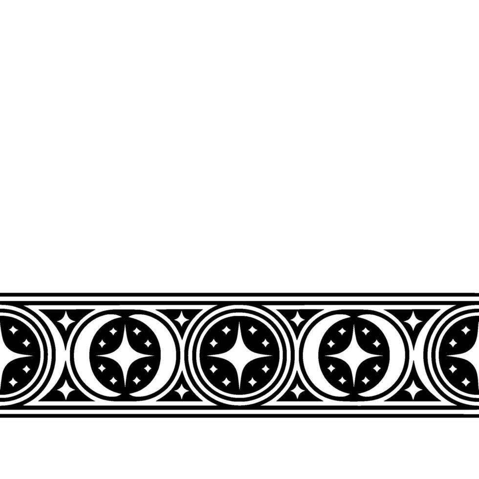 Gothic Border, Intricate Ornamentation, Vintage vector
