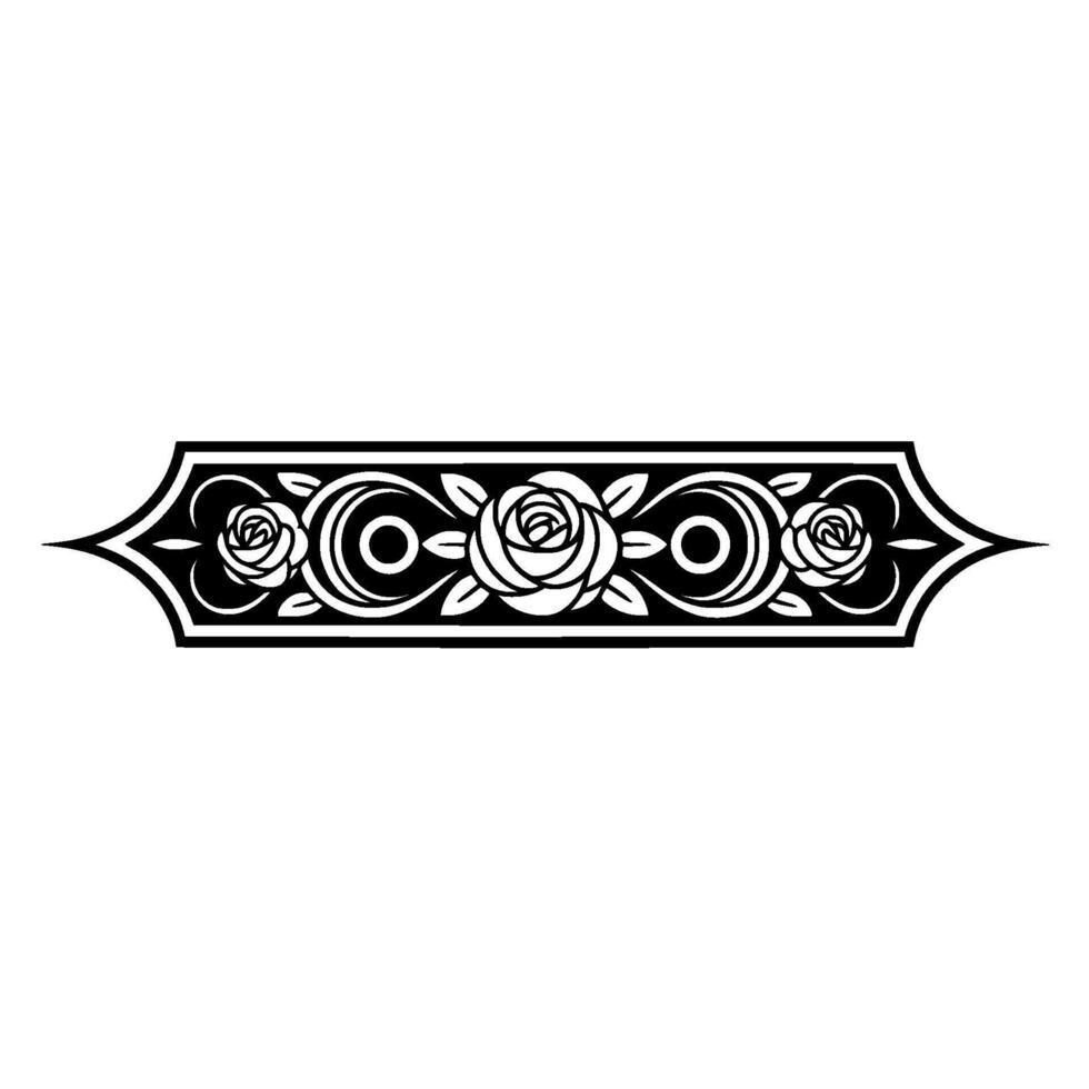 Elegant Floral Border, Vintage , Decorative Element, alternate version 400 vector