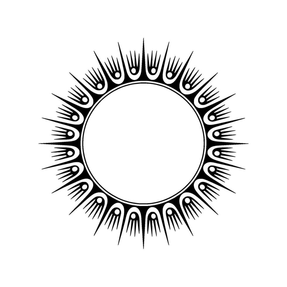 Geometric Tribal Circle, Sharp Edge vector