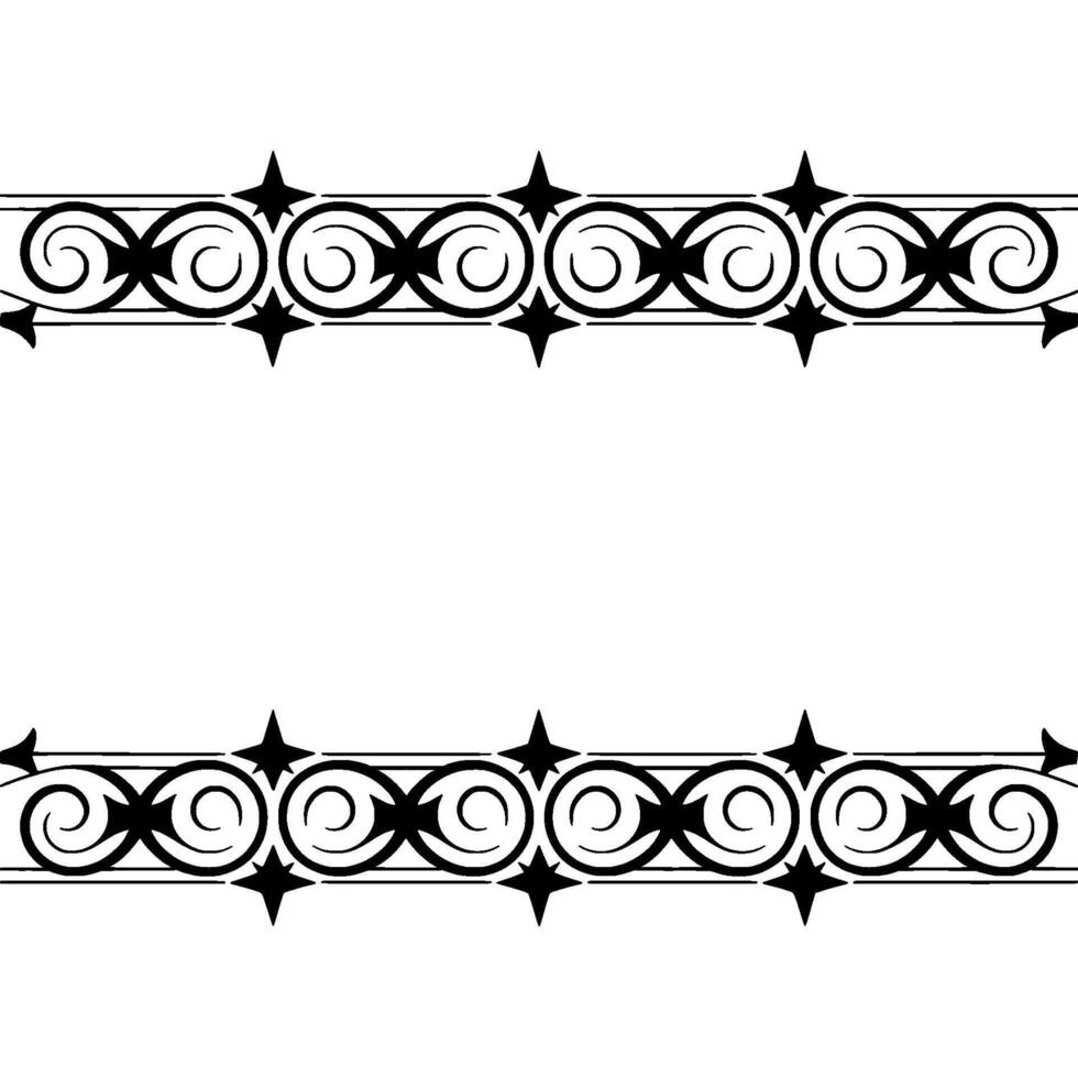 Elegant Deco Border, Vintage Ornamentation, Stylized, Ornament vector