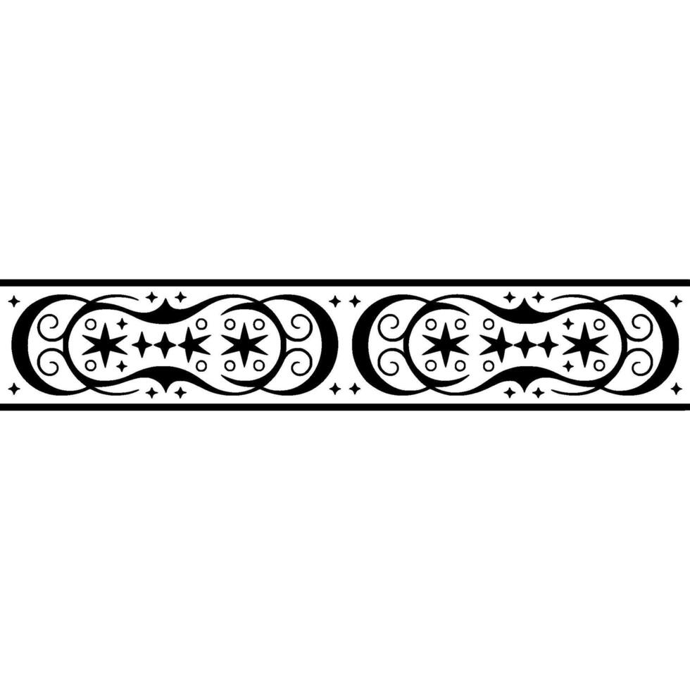 Elegant Black Ornamental Border, Vintage, alternate version 4 vector