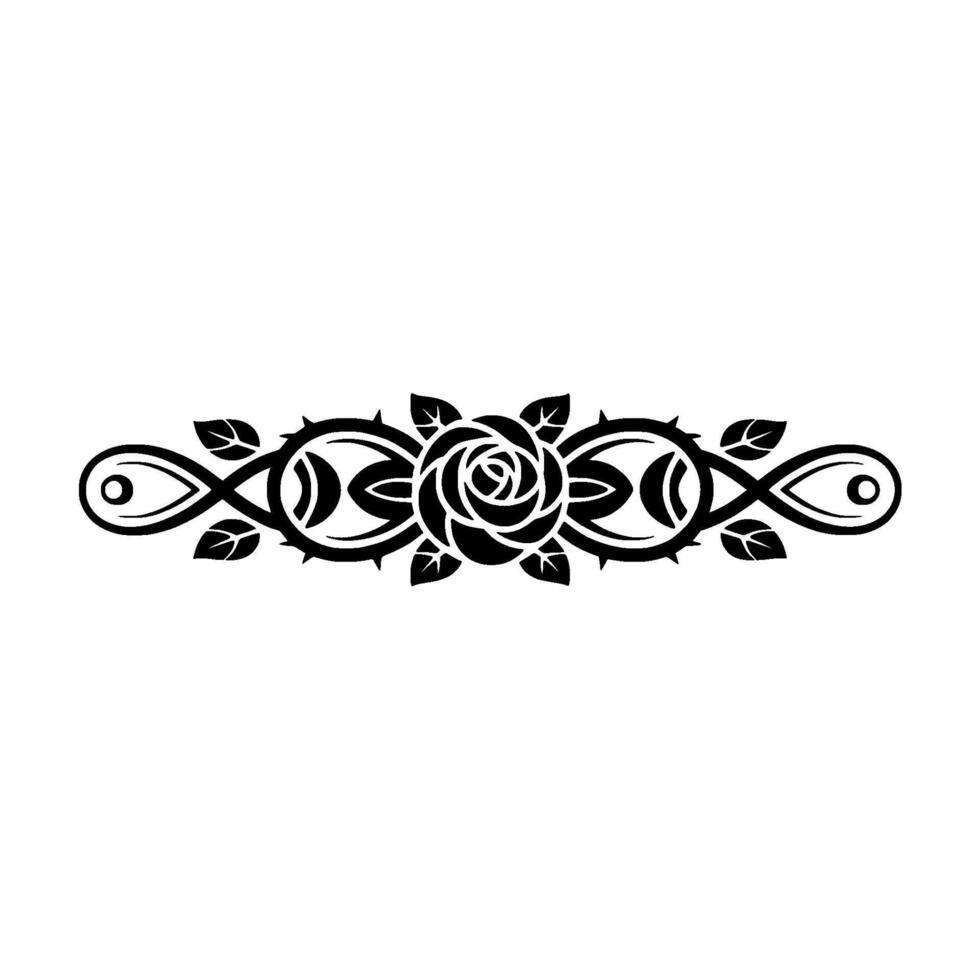 Elegant Floral Border, Vintage , Decorative Element, alternate version 401 vector