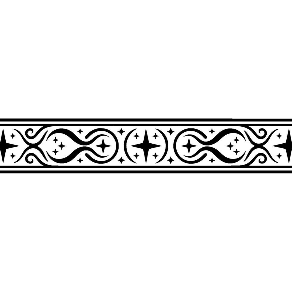 Elegant Vintage Border, Intricate Ornamentation, Decorative Element vector
