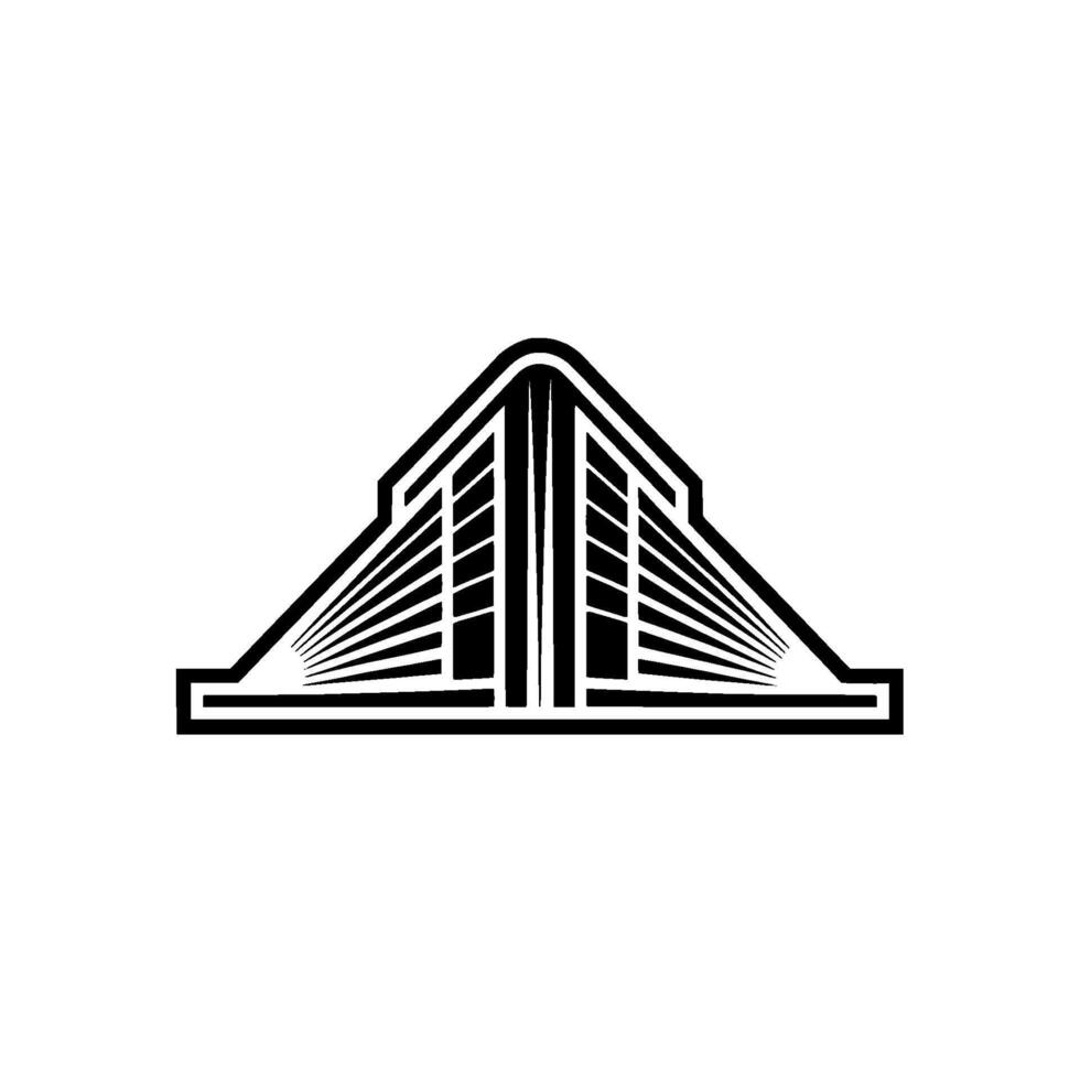 Geometric Pinnacle Modern Building Emblem, Corporate Identity vector