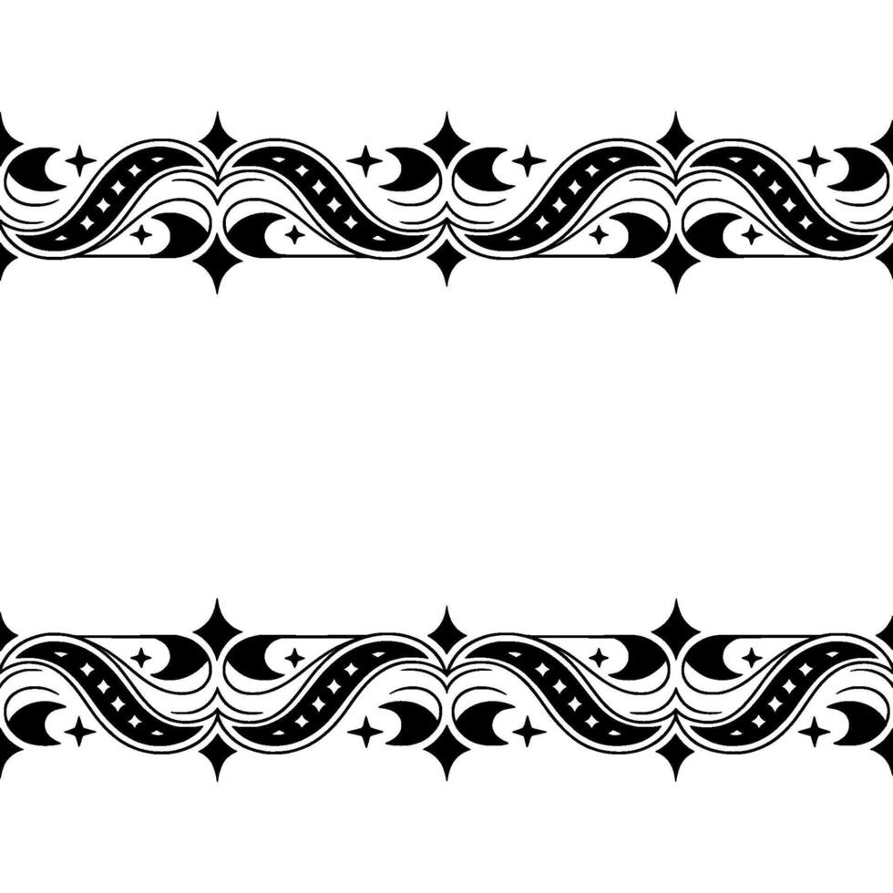 Elegant Black Ornamental Border, Vintage, alternate version 5 vector