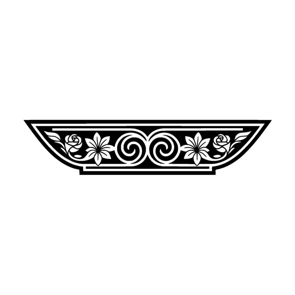 Intricate Celtic Ornament Border, Vintage Style - Floral vector