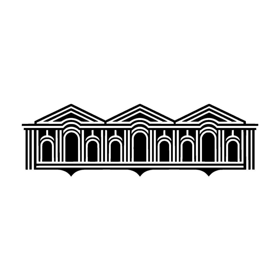 Art Deco Skyline Silhouette, Geometric Elegance vector
