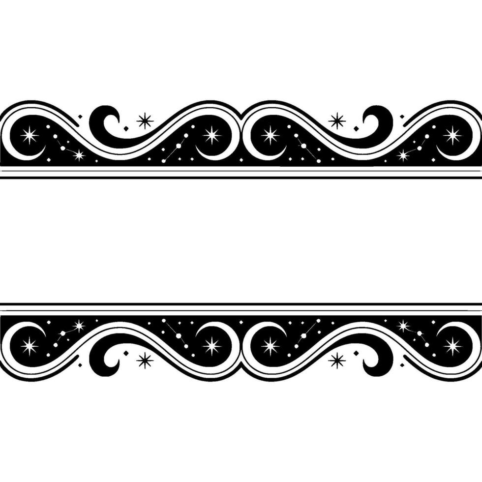 Elegant Black Decorative Border, Vintage Style - Art deco vector