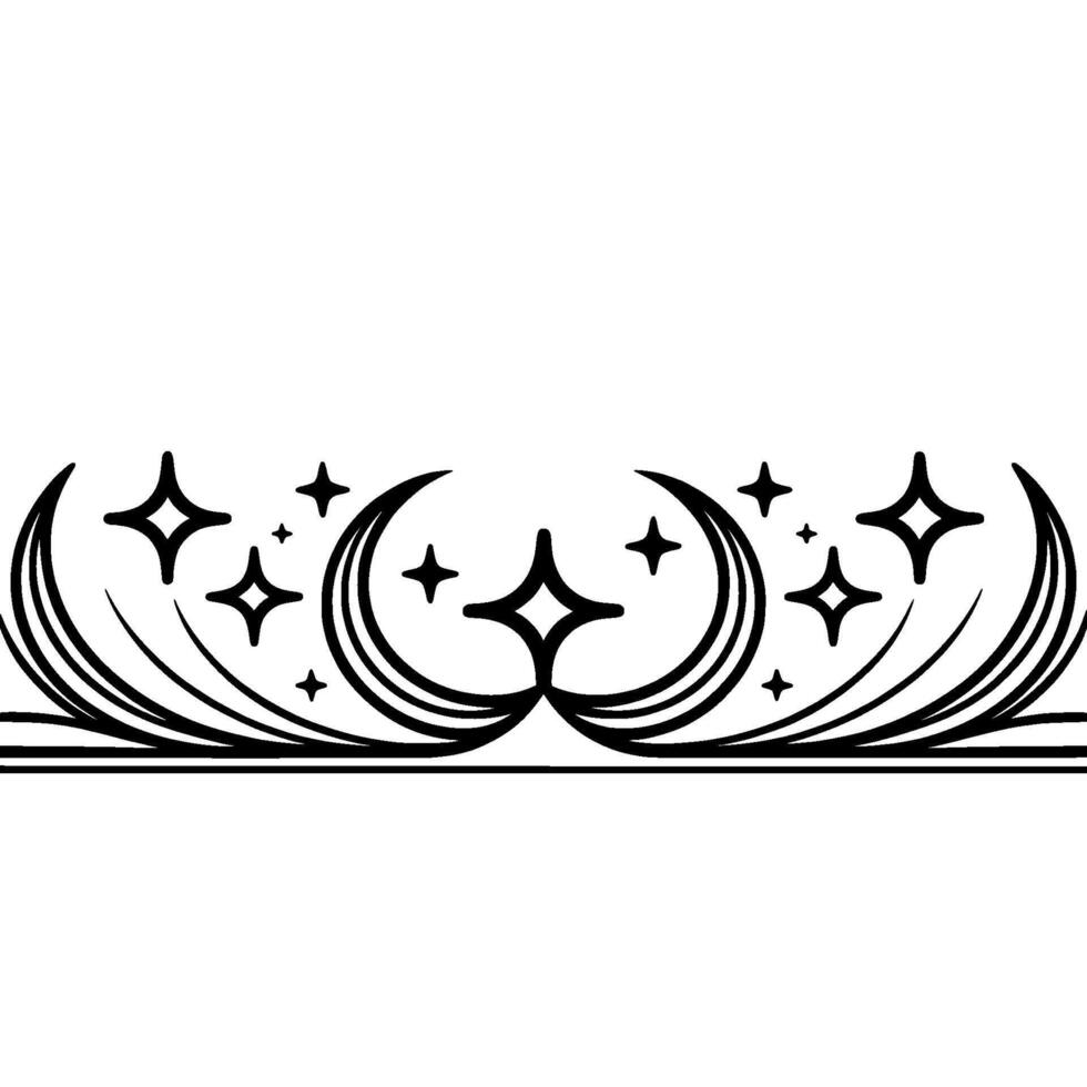 Celestial Ornament, Elegant Starburst vector