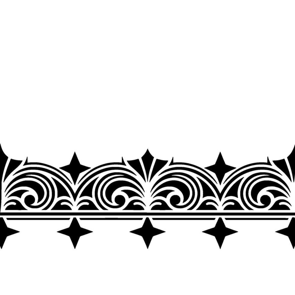Elegant Black Ornamental Border, Vintage, alternate version 6 vector