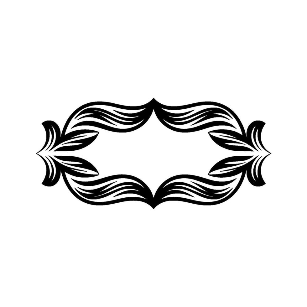 Elegant Black Frame, Art Deco Ornament, Vintage vector