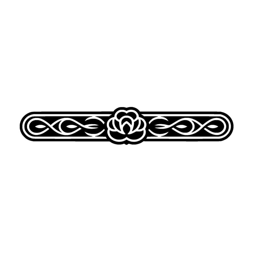 Celtic Knot Border, Floral Motif, Elegant vector