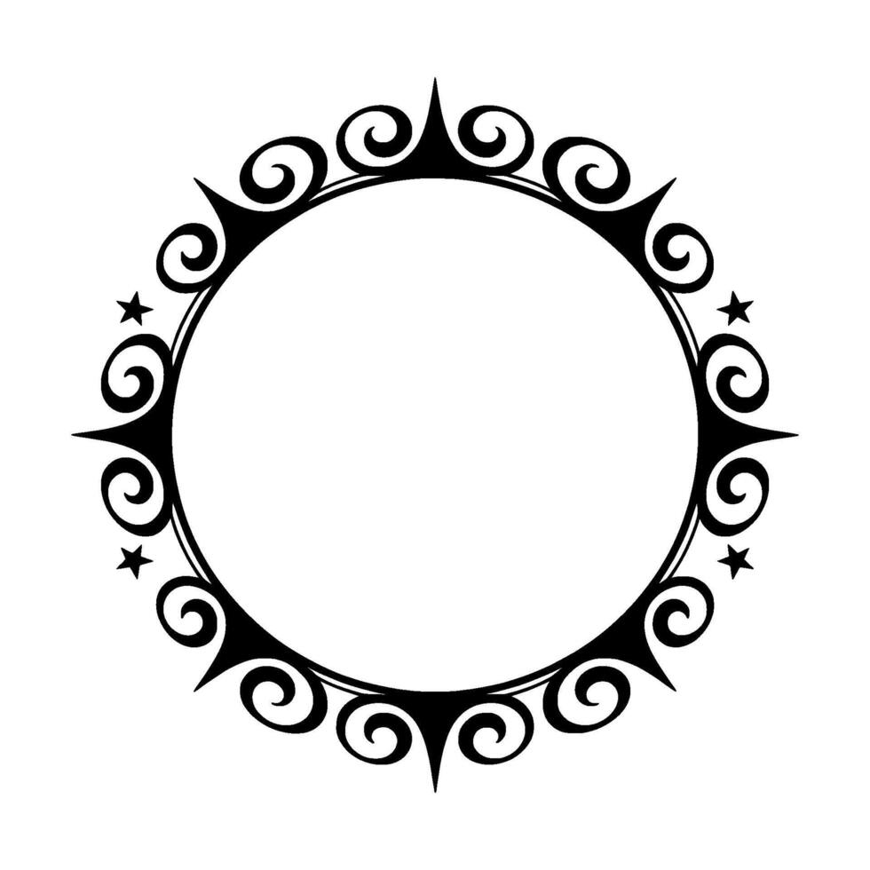 Intricate Tribal Border, Celestial Stars, Elegant vector
