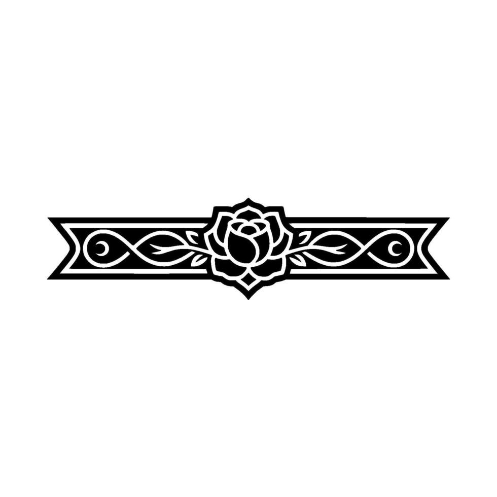 Intricate Floral Border, Celtic Rose vector