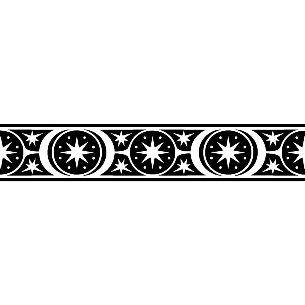 Medieval Starburst Border, Elegant Ornamentation vector