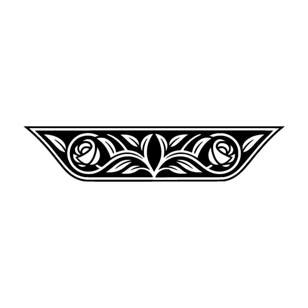 Intricate Floral Border, Vintage Elegance, Rose vector