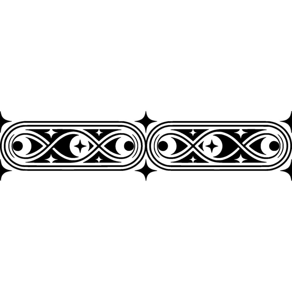 Ornate Medieval Border, Stylized Black vector