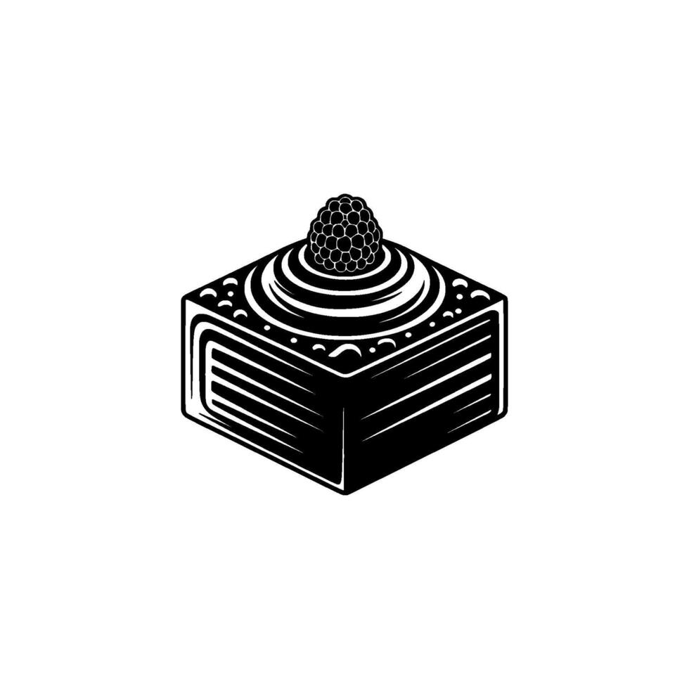 Geometric Cake , Retro Gaming Style vector