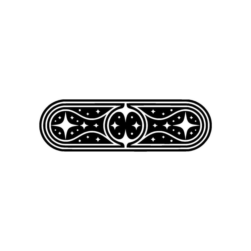 Intricate Ornamental Oval, Vintage Element vector